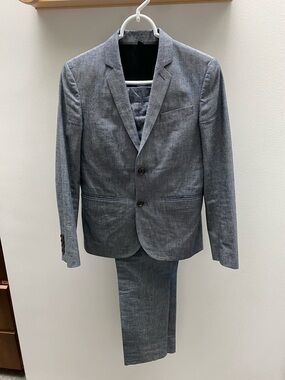 Crewcuts Blue-Gray Two-Piece Suit Blazer & Trousers